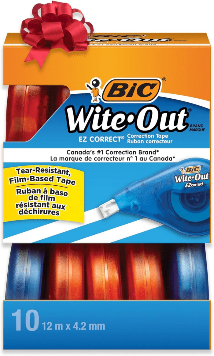 (R) Wite-Out(R) Correction Tape, 471 3/5In., Pack of 10, WOTAP10