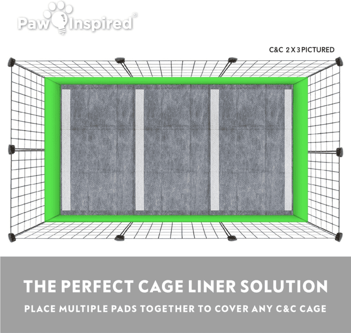 Disposable Guinea Pig Cage Liners | Bamboo Charcoal Odor Controlling | Super Absorbent Liners Pee Pads for Ferrets, Rabbits, Hamsters, and Small Animals (28" X 17" (C&C 2 X 1), 24 Count) - Image 4