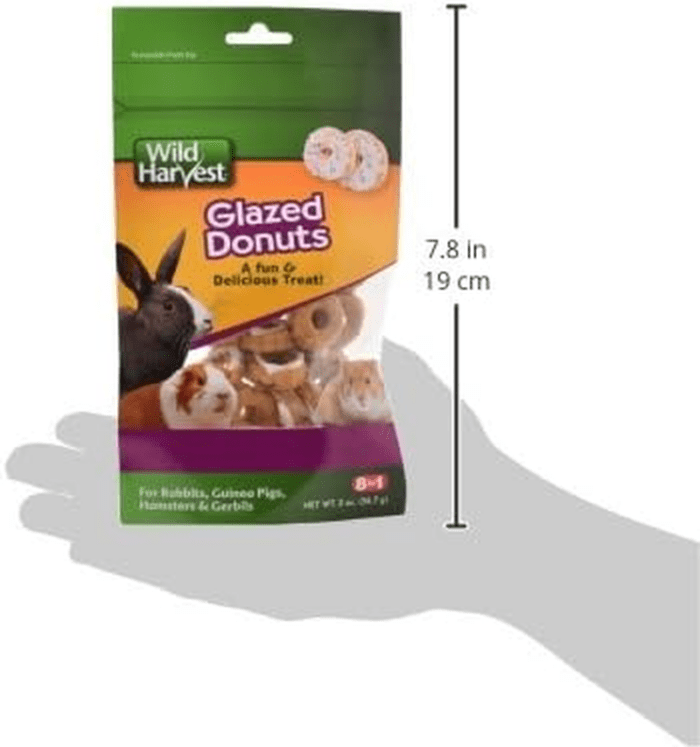 Food and Unique Edible Treats for Guinea Pigs, Hamsters, Gerbils, and Adult Rabbits, Glazed Donuts, 0.14 Pounds, 2.2 Ounce (Pack of 1) - Image 7