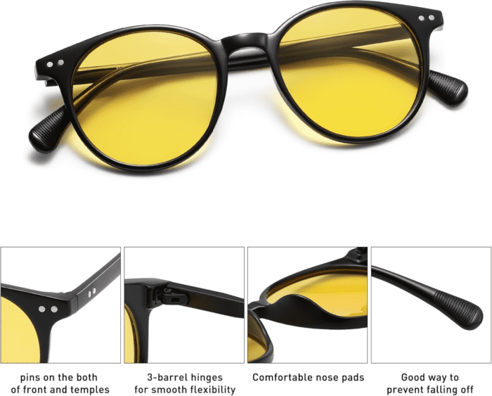 Small round Classic Polarized Sunglasses for Women Men Vintage Style UV400 Lens SJ2113 - Image 4