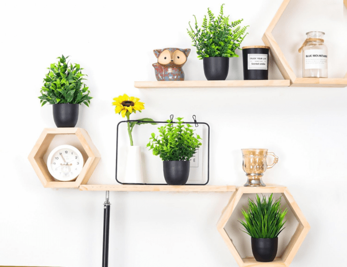 Fake Plants 4 Packs Artificial Plants Small Faux Plants Black Bathroom Accessories for Bathroom Home Office Desk Decor Indoor - Image 5