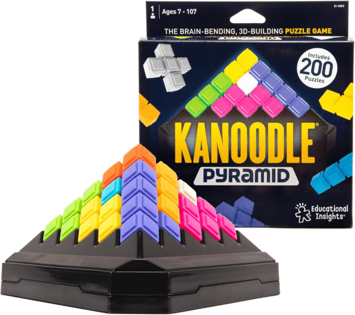 Kanoodle Pyramid, Brain Teaser Puzzle Game, Featuring 200 Challenges, Gift for Ages 7+