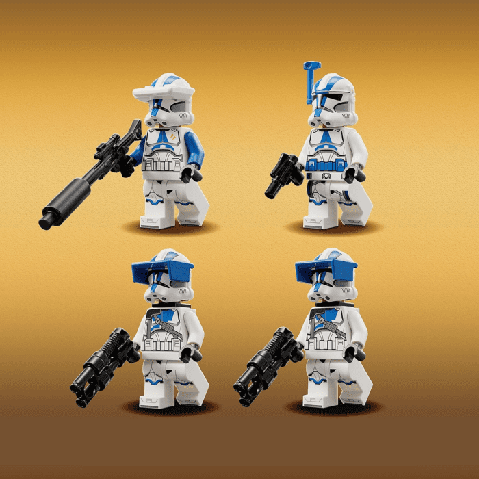 Star Wars 501St Clone Troopers Battle Pack Toy Set, Buildable AV-7 anti Vehicle Cannon, with 4 Clone Trooper Minifigures, Portable Travel Toy, Great Birthday Gift for Kids Ages 6 and Up, 75345 - Image 5