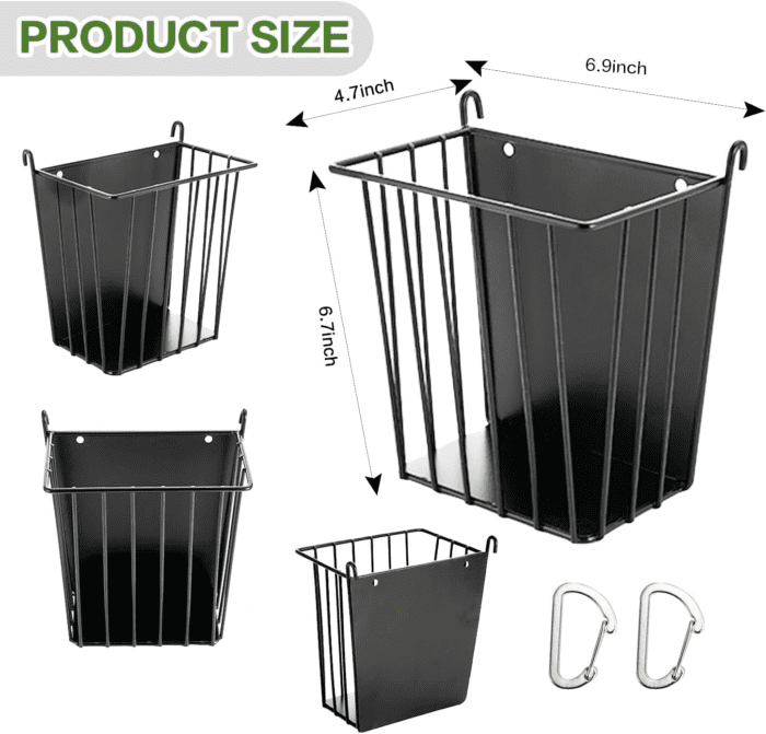 Upgrades Rabbit Hay Feeder - Guinea Pig Hay Feeder - Metal Frame Hay Rack with Adjustable Hook - Less Wasted - for Guinea Pigs - Chinchilla Bunny Cage Accessories - Bunny Feeder - Image 2