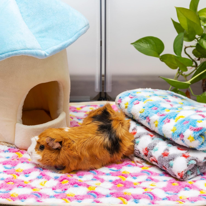 Guinea Pig Bedding Mat - 3 Pack Waterproof Washable Rat Cage Liner Bedding Accessories Soft Fleece Blankets for Rat, Rabbit, Chinchilla, Hedgehog, Ferret, Hamster, Small Animals - Image 6