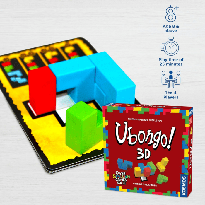 Ubongo 3D - a Kosmos Game | Geometric Puzzle Game with Three-Dimensional Blocks | Family Friendly Fun Game | Highly Re-Playable | Quality Components (Made in Germany) | 1 to 4 Players, Ages 8 and Up - Image 3