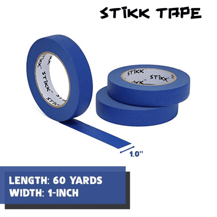 Painters Tape - 3Pk Blue Painter Tape - 1 Inch X 60 Yards - Paint Tape for Painting, Edges, Trim, Ceilings - Masking Tape for DIY Paint Projects - Residue-Free Painting Tape - Image 3