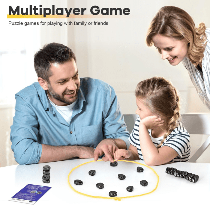 Magnetic Chess Game, Magnet Game with Rope, Party Travel Desktop Magnetic Strategy Game, Kids Gifts Family Games Educational Games for Kids and Adults - Image 4