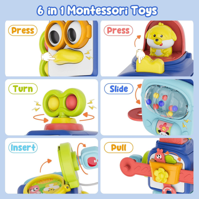 Montessori Toys for 1 Year Old, Sensory Toys for Toddlers 1-3, Travel Activities Busy Cube, Baby Gifts for 12 18 Month, Motor Skills Educational Learning Toys - Image 3