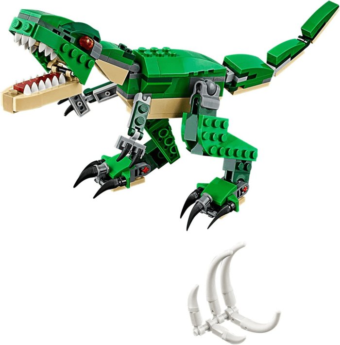 Creator 3 in 1 Mighty Dinosaur Toy, Transforms from T. Rex to Triceratops to Pterodactyl Dinosaur Figures, Great Gift for 7-12 Year Old Boys & Girls, 31058 - Image 4