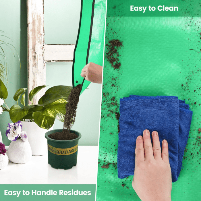 Repotting Mat for Indoor Plant Transplanting Control Mess, 26.8"X26.8" Waterproof Succulent Potting Mat Square Planting Tray Soil Change Mat Gardening Gifts for Plant Lovers - Image 6