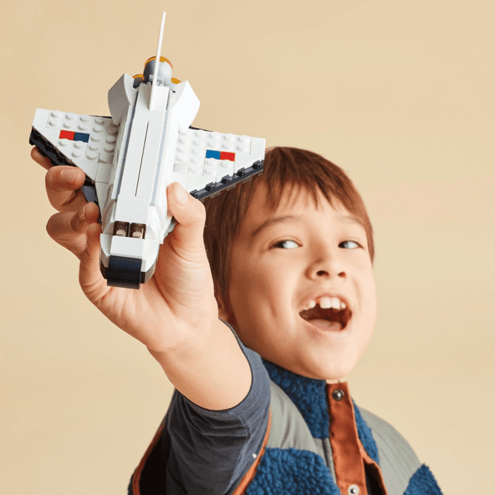 Creator 3 in 1 Space Shuttle Toys - Space Toys Building Set for Boys & Girls, Ages 6+ - Option to Build 2 Spaceships or Astronaut - Educational Gift for Kids Birthday & Holidays - 31134 - Image 2