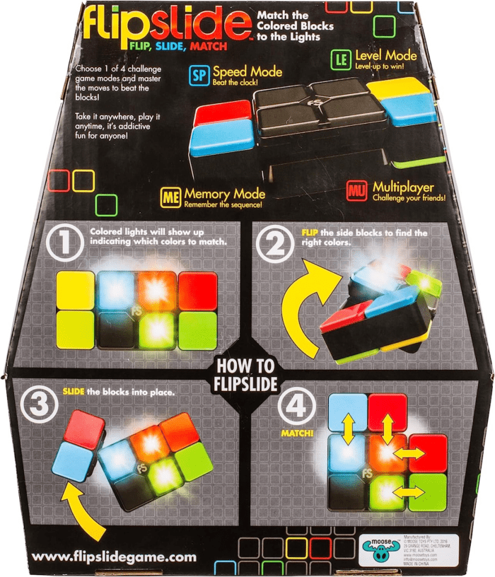 Flipslide Game - Electronic Handheld Game | Addictive Multiplayer Puzzle Game of Skill | Flip, Slide & Match Colors to Beat the Clock | 4 Thrilling Game Modes | Ages 8+ | Includes Batteries - Image 10