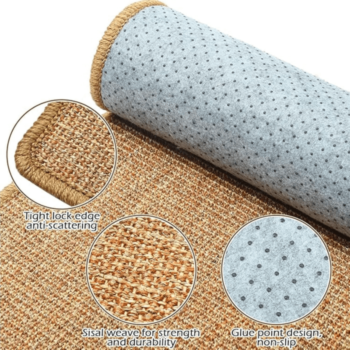 2PCS Rabbit Scratch Mat Natural Bunny Scratching Pad Claws and Teeth Care Rabbit Mats for Cages Rabbit Chew Toys for Bunny Pet Cage Bedding for Biting Sleeping Nesting, 16X12 - Image 5