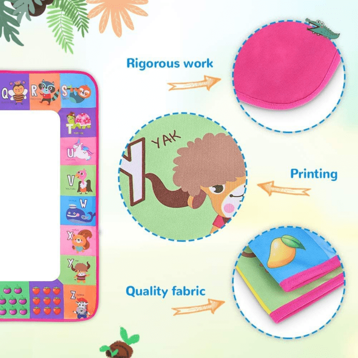 Water Doodle Mat - Kids Painting Writing Doodle Toy Board - Color Doodle Drawing Mat Bring Magic Pens Educational Toys for Age 3 4 5 6 7 8 9 10 11 12 Year Old Girls Boys Age Toddler Gift (Pink) - Image 4