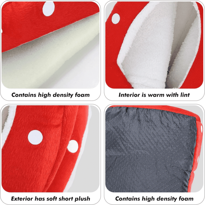 Guinea Pig Bed Rabbit Hideout Warm Fleece Cuddle Cup Washable Winter Sleeping House for Small Pet/Ferret/Chinchilla/Bunny (Strawberry Style) - Image 4