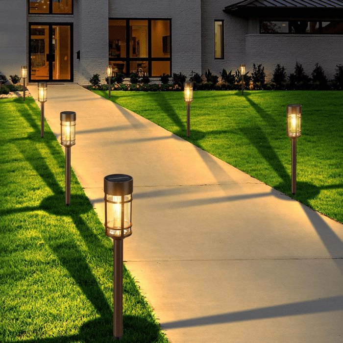 8 Pack Solar Outdoor Lights, Bright up to 10 Hrs Solar Lights for Outside, IP65 Waterproof Solar Garden Lights for Patio, Lawn, Yard and Landscape - Image 2