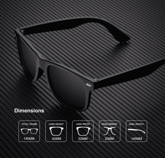 Polarized Sunglasses for Men and Women Matte Finish Sun Glasses Color Mirror Lens UV Blocking (3 Pack) - Image 5