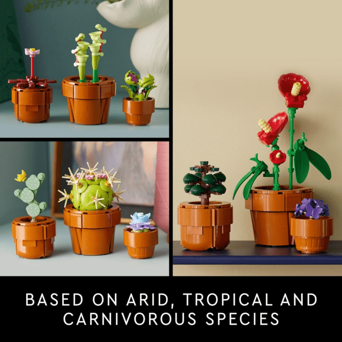 Botanicals Tiny Plants - Artificial, Fake Indoor Plant Building Set for Home, Kitchen, Desk Decoration, Adults Ages 18+ - Gift for Valentines Day for Her and Him - 10329 - Image 4