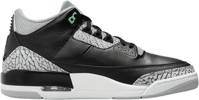 Air Jordan 3 Retro Black/Green Glow Wolf-Grey (CT8532 031) - Image 2