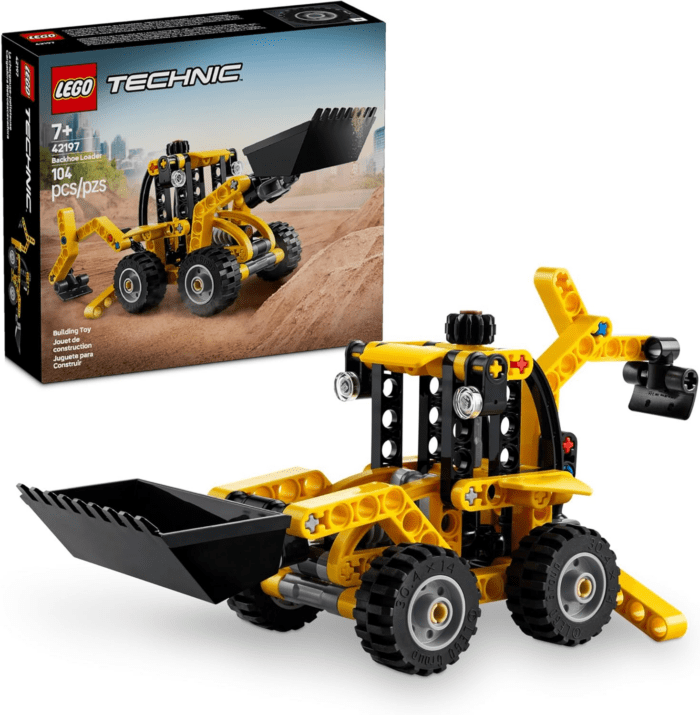 Technic Backhoe Loader Construction Toy - Building Toy Set for Boys and Girls, Ages 7+ - Educational Gift Idea for Kids Birthday with Usable Back Digger, Scoop, & Outriggers - 42197