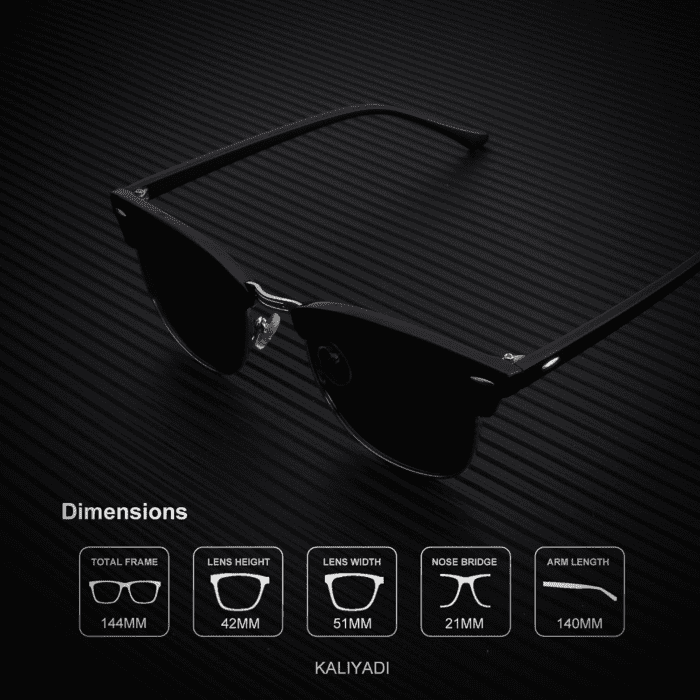 Polarized Sunglasses for Men and Women Semi-Rimless Frame Driving Sun Glasses UV Blocking - Image 4