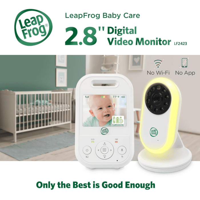 LF2423 Baby Monitor, 2.8” Screen Video Monitor with Camera, 2-Way Audio, 1000Ft Range, Night Vision, Soothing Lullabies, Temperature Sensor, Secure Transmission No Wifi - Image 2