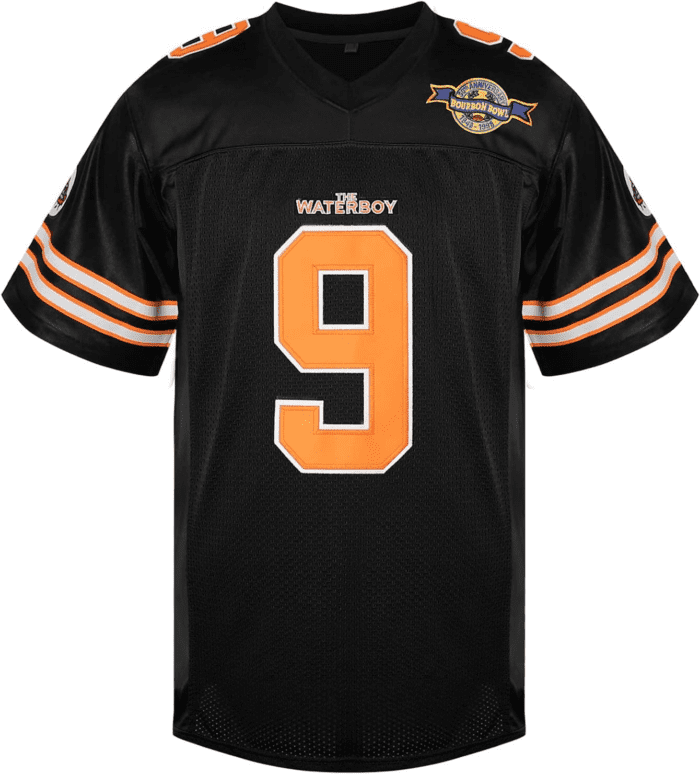 Bobby Boucher #9 the Waterboy Adam Sandler Movie Mud Dogs Bourbon Bowl Football Jersey