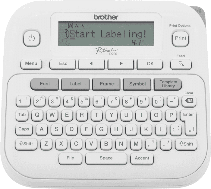 P-Touch PTD220 Home/Office Everyday Label Maker | Prints Tze Label Tapes up to ~1/2 Inch White - Image 2