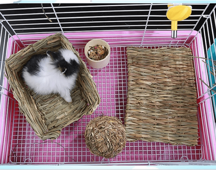 Grass Mat Woven Bed Mat for Small Animal Bunny Bedding Nest Chew Toy Bed Play Toy for Guinea Pig Parrot Rabbit Hamster Rat(Pack of 3) - Image 5