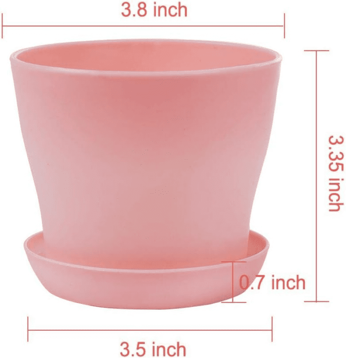 10 Pcs Plastic Planters Indoor Pots, Mini Flower Seedlings Nursery Flower Pot with Pallet, Modern Decorative Gardening Containers - Image 4