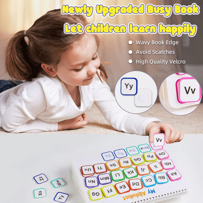 Montessori Preschool Learning Activities Busy Book - Workbook Activity Binder / Toys for Toddlers, Autism Learning Materials and Tracing Coloring Book - Image 7