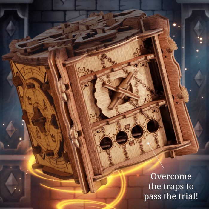 Cluebox - the Trial of Camelot - Escape Room Game - Puzzle Box - 3D Wooden Puzzle - Sequential Puzzle - 3D Puzzles for Adults - Brain Teaser - Birthday Gift Gadget for Men - Money Box - Image 5