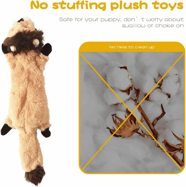 Dog Squeak Toys, No Stuffing Plush Dogs Chew Toy for Small Medium Large Breed Chewer Squeaky Pet Supplies Tough Durable Puppy Teething Chewing Interactive to Keep Them Busy Best Birthday Gift - Image 5