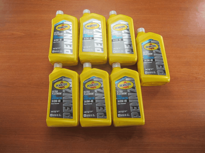 Chrysler Dodge Jeep Penzoil Ultra Platinum Full Synthetic 0W-40 7 Qts.