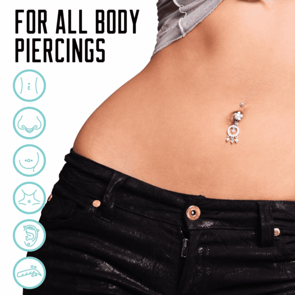 Hypochlorous Acid Spray 8Oz | Piercing Aftercare Healing Solution for Piercings, Bumps, Keloids & Wounds - Nose, Ears, Belly - Image 4