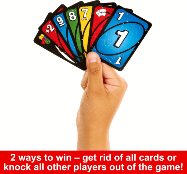 UNO Show ‘Em No Mercy Card Game in Storage & Travel Tin for Kids, Adults & Family Night with Extra Cards, Special Rules & Tougher Penalties (Amazon Exclusive) - Image 6