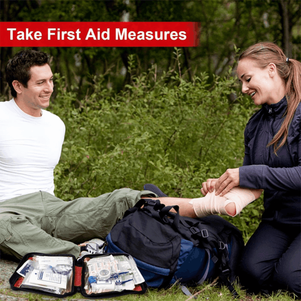 Travel-First Aid-Kit Car-Home 300PCS Survival-Kit Outdoor-Adventure - Small Portable Red Emergency Essential Sets Office Hiking Camping Business Public Must Have First Aid Gear Equipment - Image 4