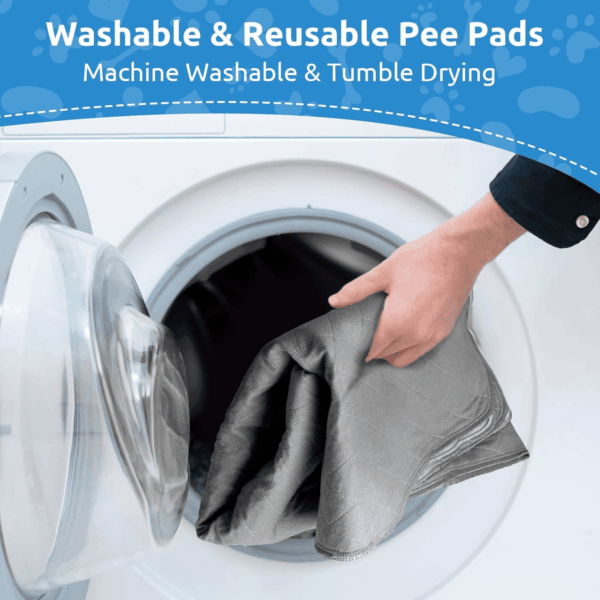 Washable Puppy Dog Pee Pad, 34" X52" Waterproof Whelping Training Pet Mat for Playpen, Crate, Potty, Floor, Bed, Sofa and Trunk, Reusable Pee Pads for Dogs, Cats, Bunny - Image 5