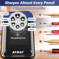 Electric Pencil Sharpener Heavy Duty, 6 Holes, Auto Stop Pencil Sharpener for Artists, Classroom Electric Sharpener for 6-11Mm Pencils, 7000 Sharpening Times, Do Not Eat up Colored Pencils - Image 2