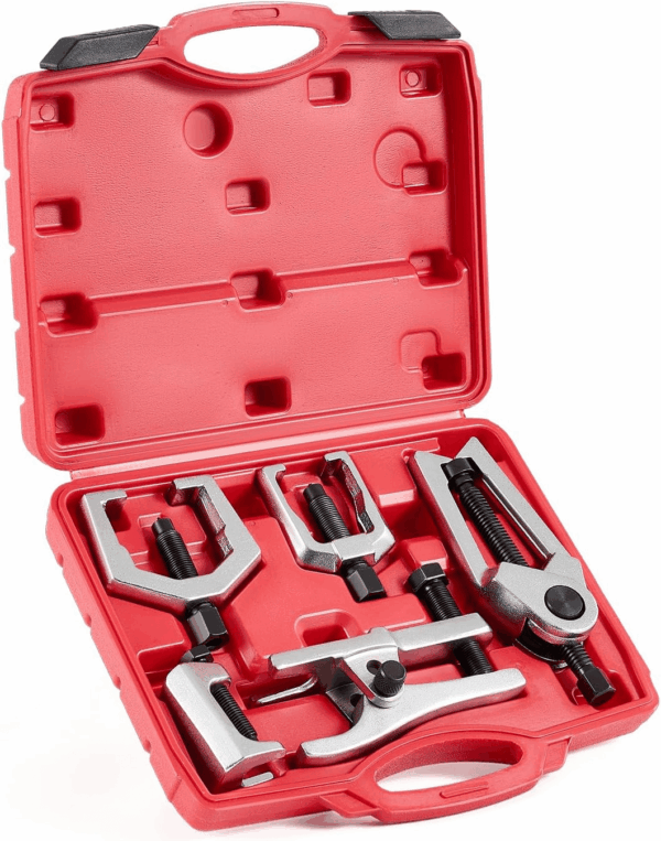 OMT 5-In-1 Ball Joint Separator, Pitman Arm Puller, Tie Rod End Tool Set for Front End Service, Splitter Removal Kit (RD06) - Image 8