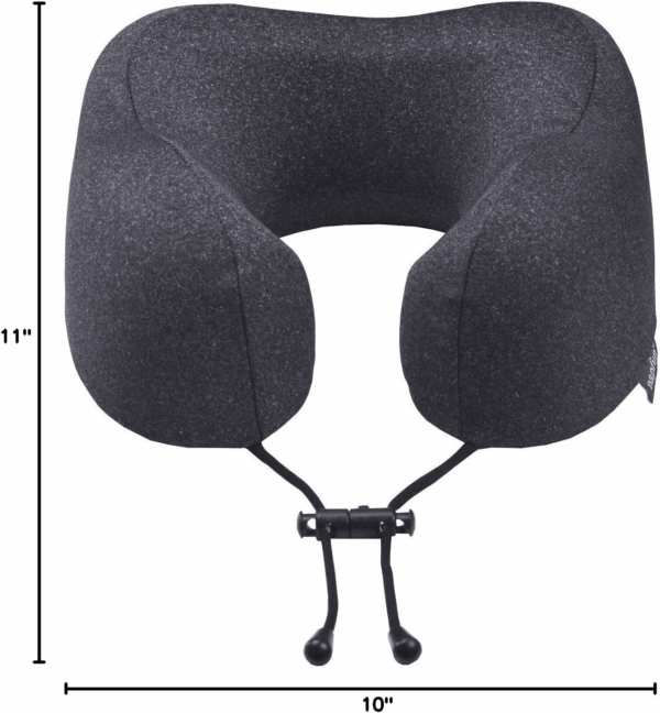 Travel Pillow, Travel Accessories & Travel Essentials for Airplane Upgraded 100% Pure Memory Foam Travel Neck Pillow for Flight Headrest Sleep, Portable Plane Necessities, Full Black - Image 7