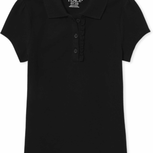 Girls' Short Sleeve Ruffle Pique Polo