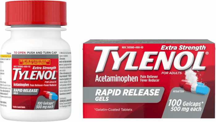 Extra Strength Acetaminophen Rapid Release Gels, Extra Strength Pain Reliever & Fever Reducer, Gelcaps with Laser-Drilled Holes, 500 Mg Acetaminophen, 100 Ct - Image 9