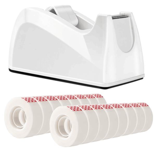 Tape Dispenser with Refill Rolls - 3/4" X 1300" (36 Yds), 16 Pack, Matte Finish