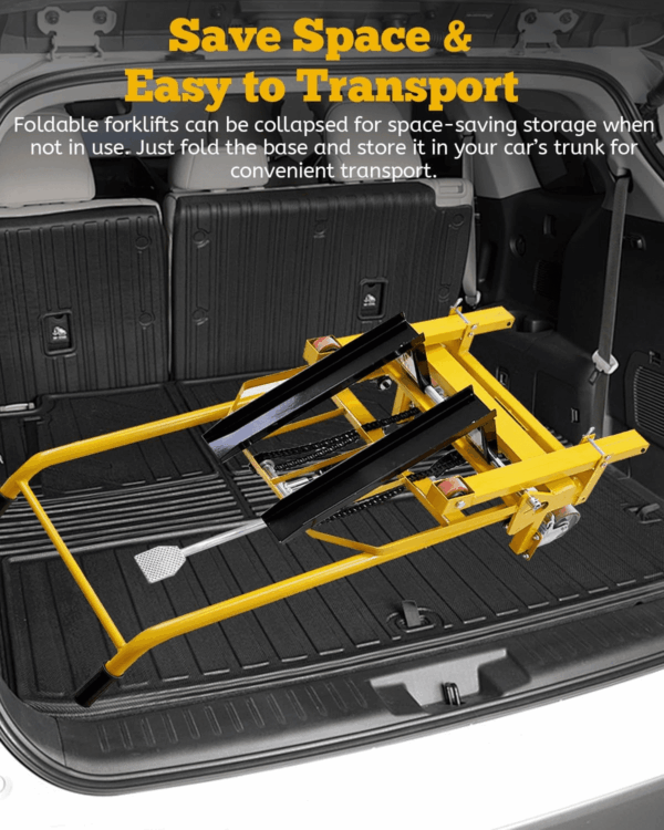 Foldable Hydraulic Material Lift, Pallet Jack Table Cart, 440Lbs Capacity, 35" Lift, Swivel Wheels - Image 2