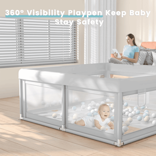 50 X 50 Inch Baby Playpen with Mat Small Playpen for Babies and Toddlers Baby Fence Playards - Image 3