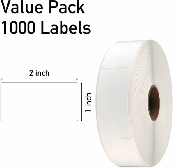 1000 Pcs Blank Removable Freezer Labels Water Oil Resistant for Food Containers Jars Pantry Organization (Each Measures 1” X 2”) - Image 3