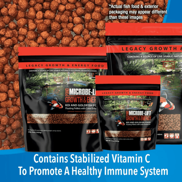High Growth and Energy Floating Fish Food Pellets for Ponds, Water Gardens, and Fountains, Safe for Live Goldfish and Koi, 14.5 Lbs - Image 2