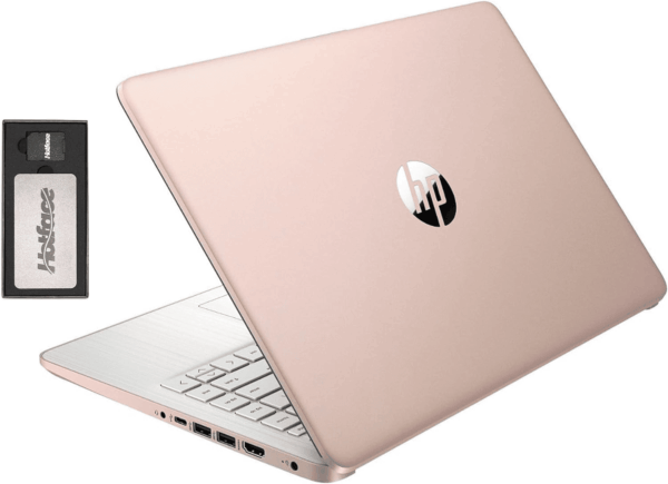 Stream 14" HD Brightview Laptop, Intel Celeron N4120, 16GB RAM, 288GB Storage (128GB Emmc + 160GB Docking Station Set), Intel UHD Graphics, 720P Webcam, Wi-Fi, 1 Year Office 365, Win 11 S, Gold
